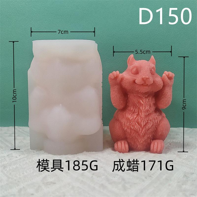 3D DIY Cute Squirrel Silicone Candle Mold Animal Soy Wax Silicone Mould Animals Lover Home Decor Gift