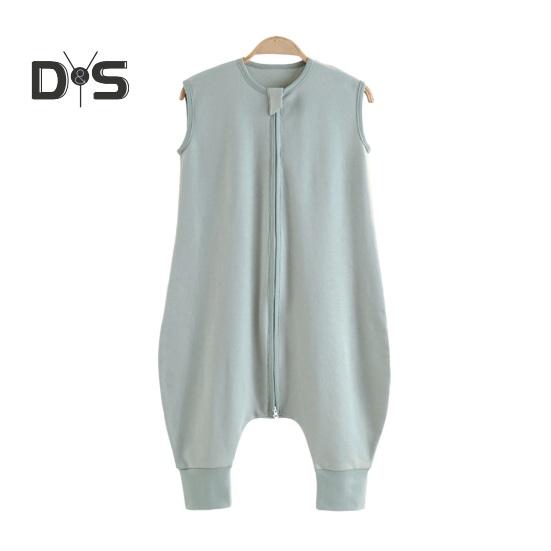 

Детский спальный мешок с ножками, хлопковый комбинезон для мальчиков и девочек, дышащий, приятный для кожи, летний детский спальный мешок S зелёный