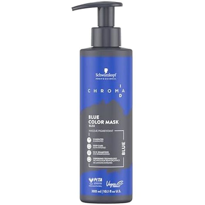 Masque de couleur semi-permanent - SCHWARZKOPF PROFESSIONAL - CHROMA ID - Bleu intense - Vegan - Soin profond