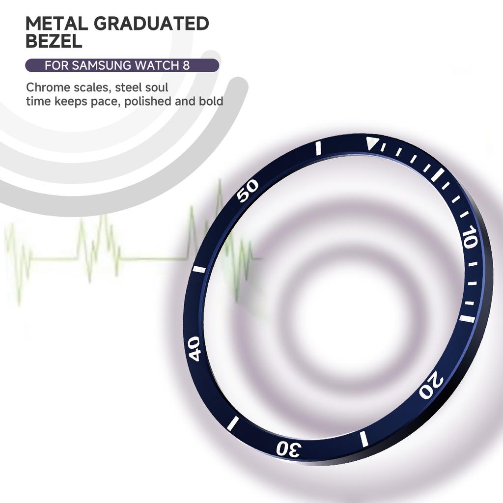 Metal Bezel Ring for Samsung Galaxy Watch 8 40mm 44mm Decorative Stainless Steel Watch Bezel Protective Cover Watch Accessories