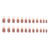Coffin Press On Nails Gradient Designs Fake Nails Glue On Nails Artificial Acrylic Nails 24pcs Stick On Nails for Women