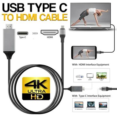 Adaptérový kabel HDMI HDTV Type-C na 4K HDMI pro MacBook Samsung S10 S9 S8
