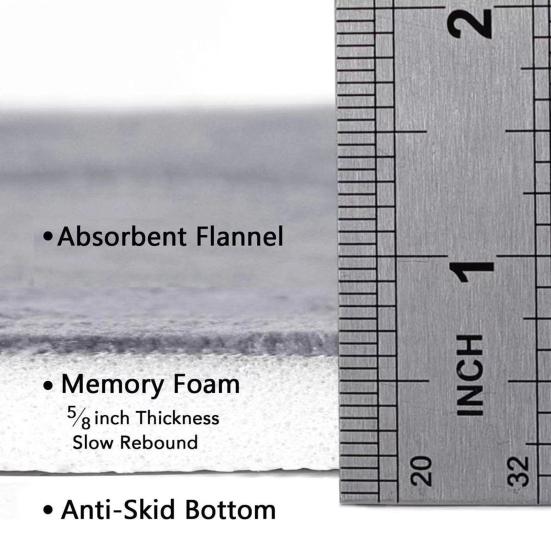 2 st/set Coral Fleece badmatta U-formad toalettmatta Halkfri Snabbtorkande vattenabsorberande badrumsgolvmatta