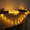 Hollow Design LED String Light Golden Metal Leaf Decorative Lights Romantic Party