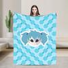 Sally Face Horro Game Blanket Coral Fleece Plush Summer Air Conditioning Portable Throw Blankets for Sofa Travel Rug Piece