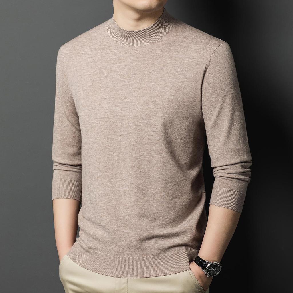 Men's Autumn/Winter Thick Wool Half-High Collar Sweater