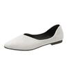 Scarpe Basse da Donna a Punta Mocassini Slip-On in Pelle Scamosciata Scarpe Piatte Comode Ballerine Morbide Scarpe Eleganti da Ufficio Disponibili in Taglie Forti