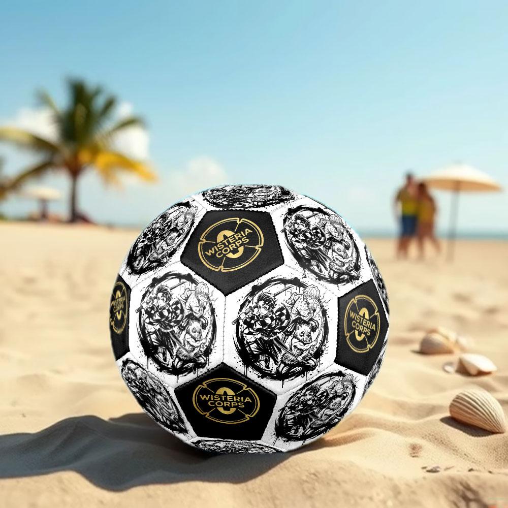 1pc Demon Slayer Kimetsu no Yaiba Soccer Ball Size 5 Indoor Soccer Ball Fashion Colorful Backyard Game - Great For Sports Fans Gift HE33