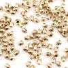 300 Stück KC vergoldete Kunststoffperlen in Fassform, 4 mm, Diamantschliff, Fass, Bastelzubehör, Schmuckzubehör, Teile, Huey Handicraft Materials