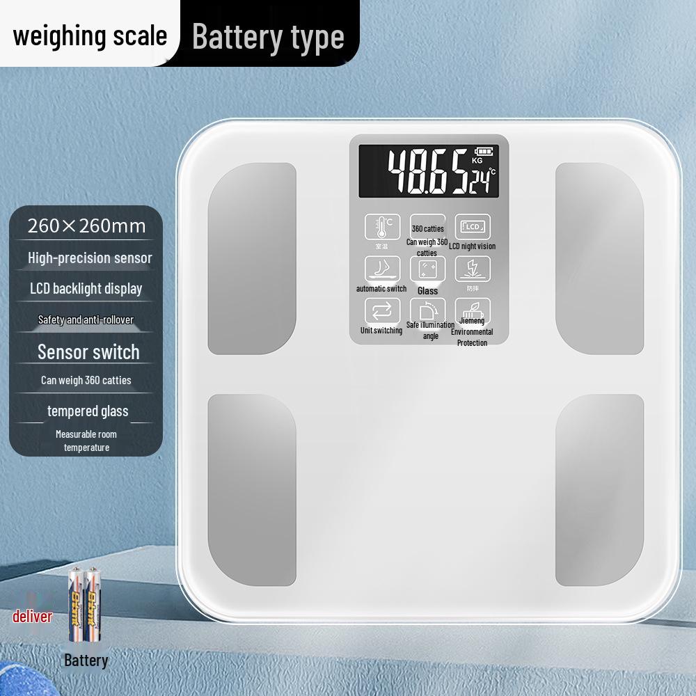 Rechargeable Bluetooth Body Fat Scale with App - Accurate Home Weight Scale