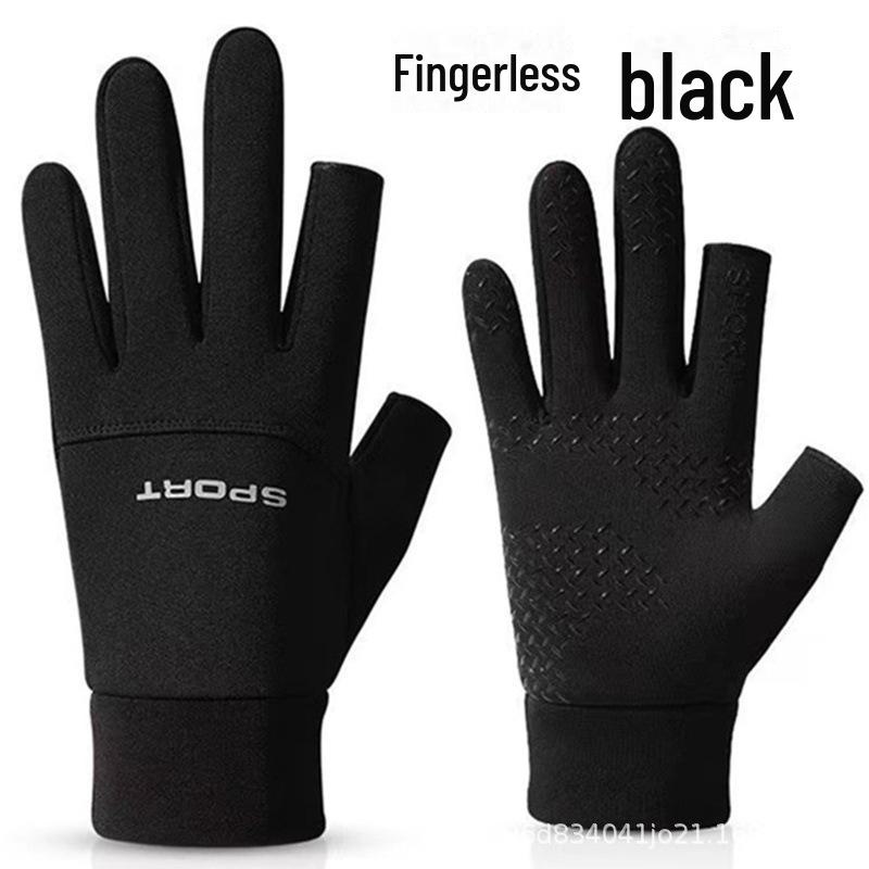 Guantes de invierno unisex impermeables con pantalla táctil y forro de terciopelo: Antideslizante, resistente al viento para conducir, correr y andar en bicicleta