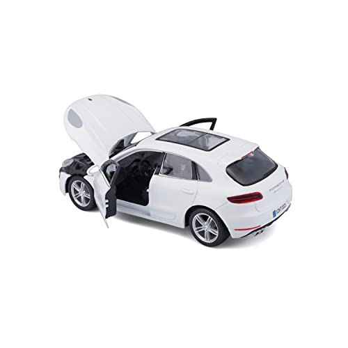 Bburago Porsche Macan 2015 Diecast Model Car 1/24 Scale (White) [Parallel Import]