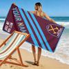 Name Custom West Ham United FC Print Beach Towel, Large Soft Quick Dry Towel for Beach Camping Swimming