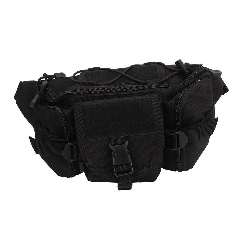 Riñonera Multifuncional Tela Oxford Nylon Multibolsillos Bolsa de Cintura para Camping Senderismo Ciclismo