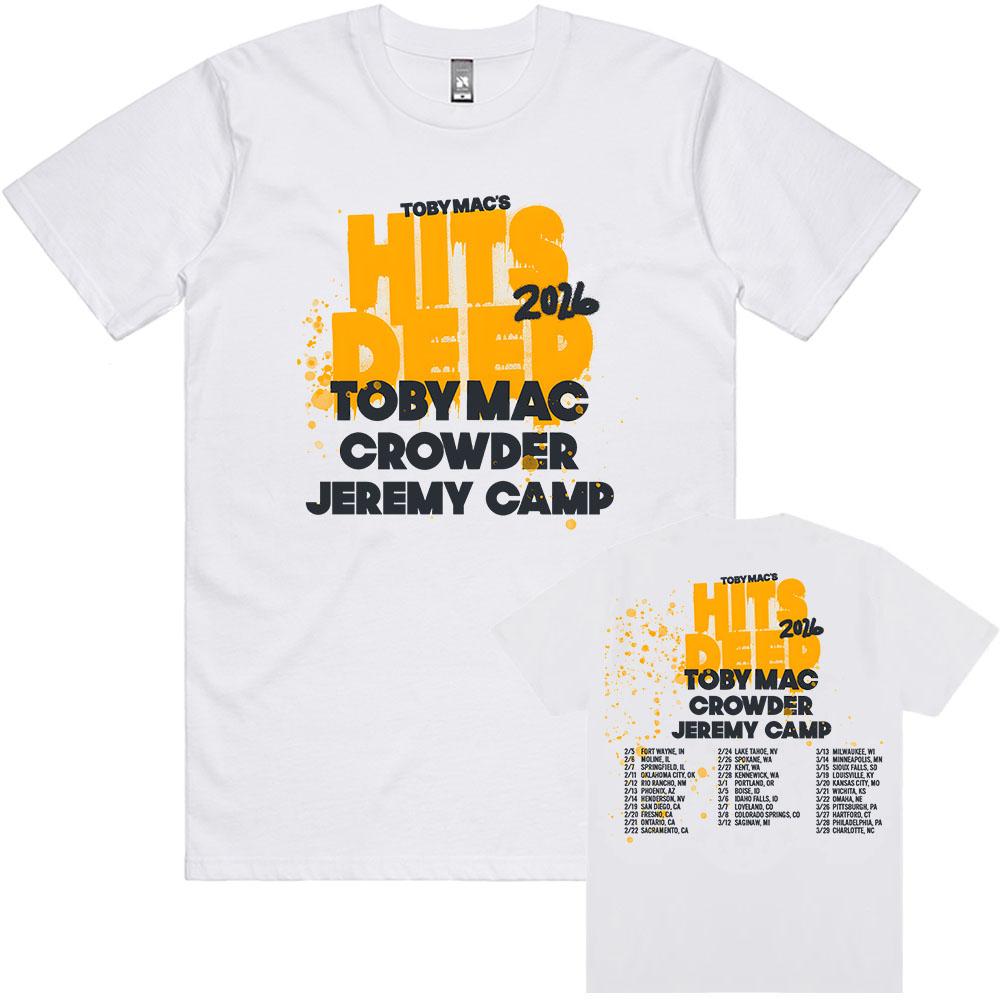 TOBYMAC CROWDER JEREMY CAMP Тур 2026 Футболка Хлопок Короткий рукав Свободные футболки Унисекс Уличная мода Модные футболки с принтом Круглый вырез XS