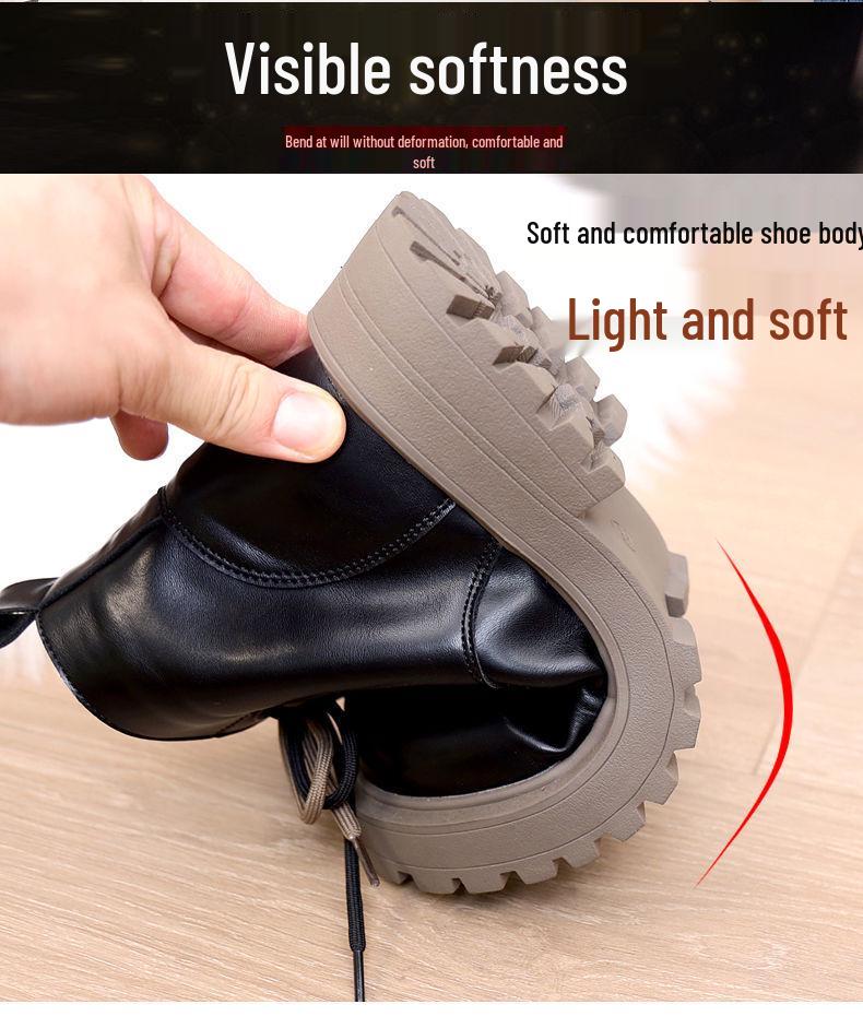 Petite Women's Fleece-Lined British-Style Martin Snow Boots for Autumn/Winter