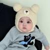 Unisex Baby Bear Wool Hat - Warm Velvet Lined for Autumn/Winter 