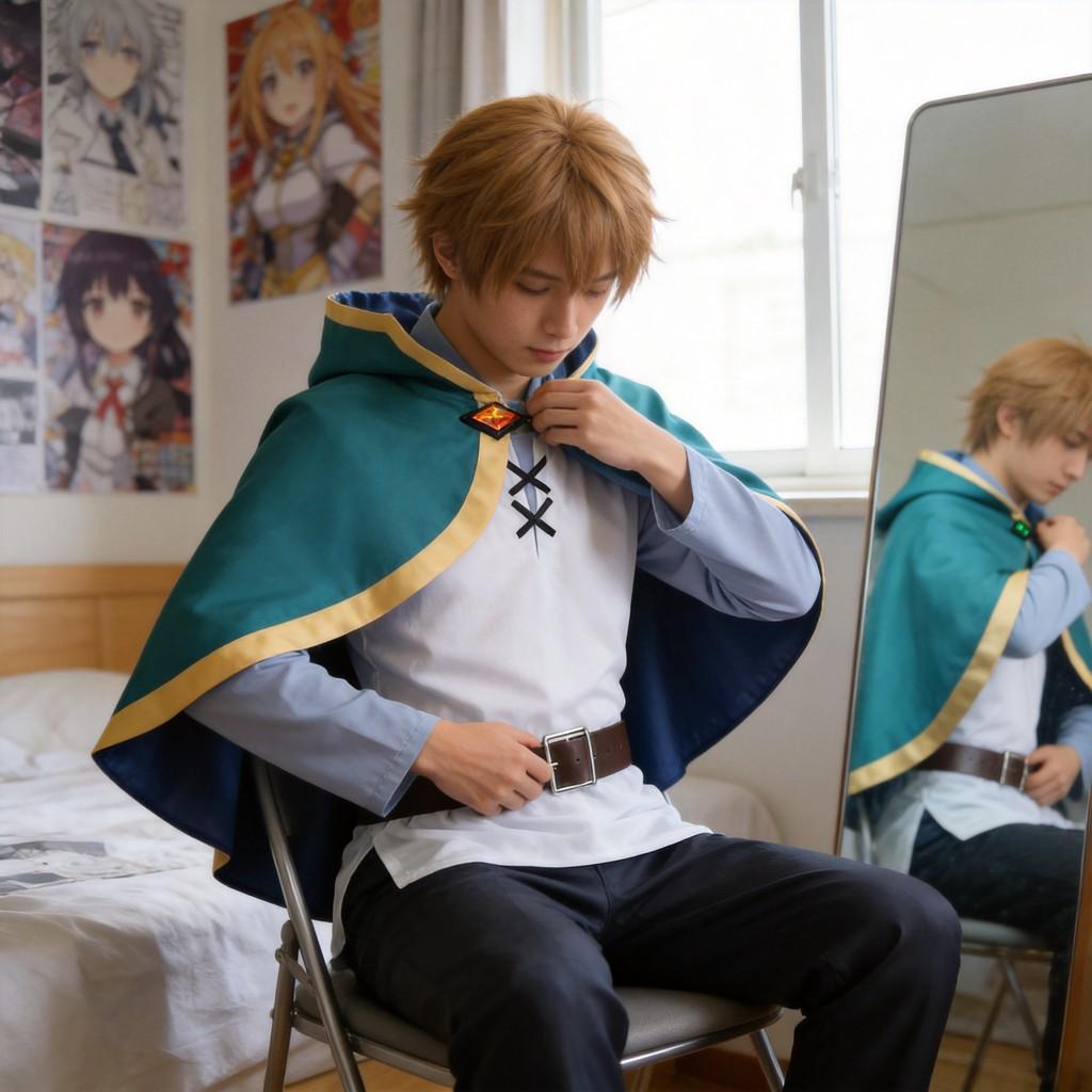 Gib Segen auf dieser wunderbaren Welt Cosplay Kostüm Für Sato Kazuma Aus Anime Rollenspiel Mit Weichem Stoff Für Fans
