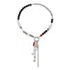 Trend splicing wind necklace colorful multi-element shell volcanic stone imitation pearl versatile necklace