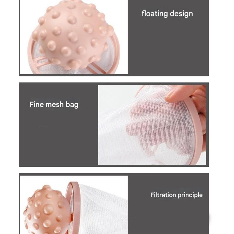3PCS Laundry Hair Filter Ball Easy to Use Pet Lint Remover Hair Catcher for Washing Machine Household Washer Essential