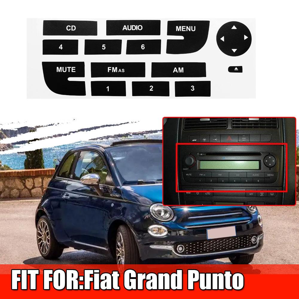 Autoradio-Taste Reparaturaufkleber für Fiat Grande Punto Radio Stereo Abgenutzte Abblätternde Taste Reparatur Aufkleber Aufkleber Autozubehör