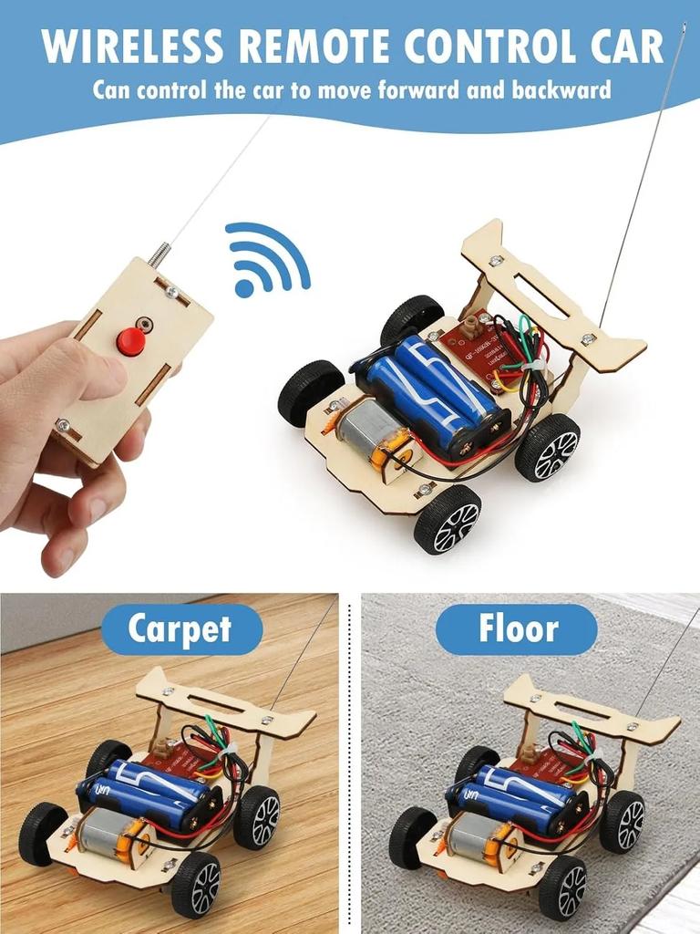 STEM Model Car Kits 3D Wooden Puzzles Toys Educational Science Crafts Kits Toy Wood Building Kit Halloween Gifts for Boys Kids
