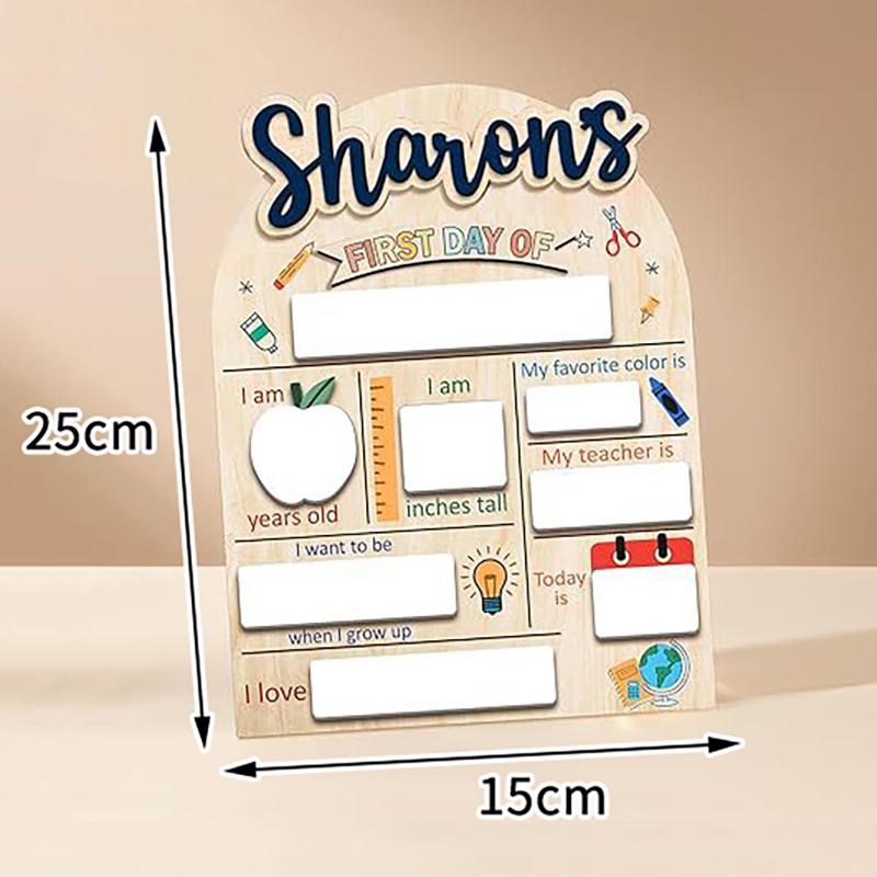 

Доска для сухого стирания Школьная табличка Сменные доски Персонализированная деревянная школьная доска Подарок Снова в школу