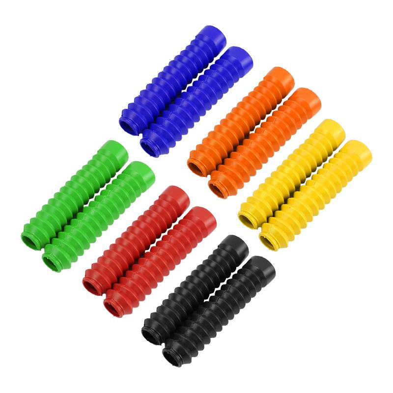 LINGQI RACING Motorcycle Front Fork Shock Dust Covers Gaiters Boots Rubber Protector Boot For Dirt Pit Bike Off Road Universal