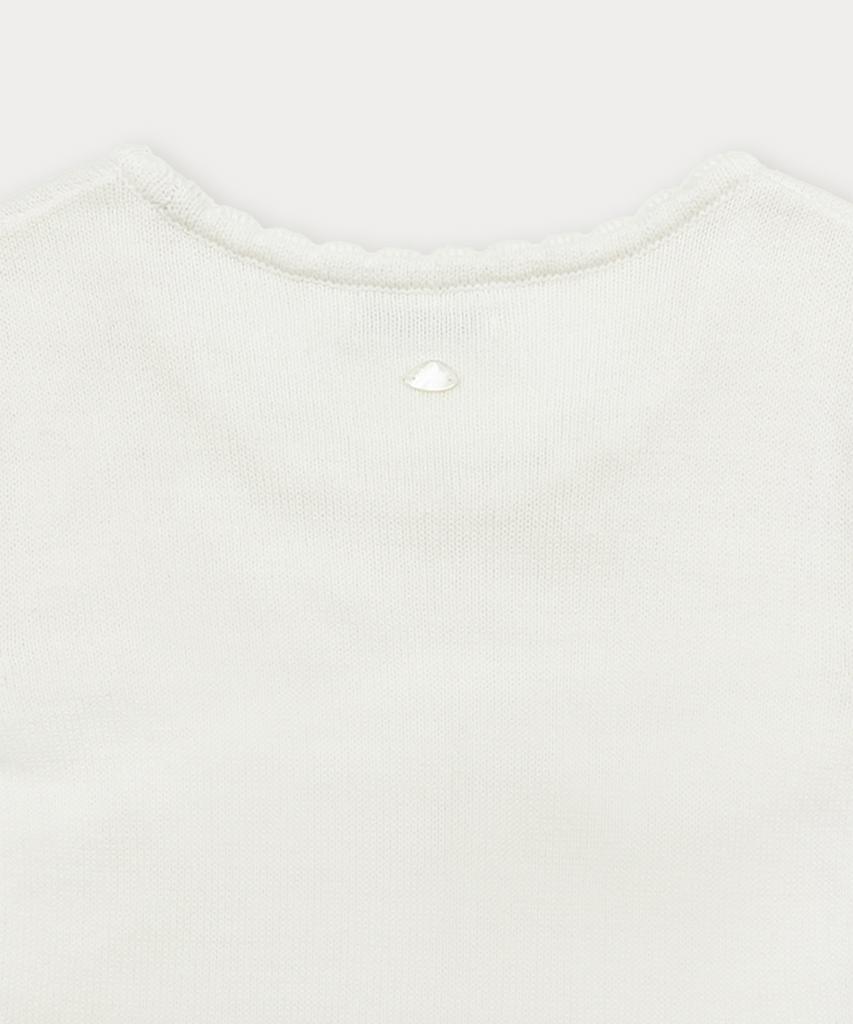 Sseomweeobeoteo Cotton Ribbon Knit Dress - Ivory