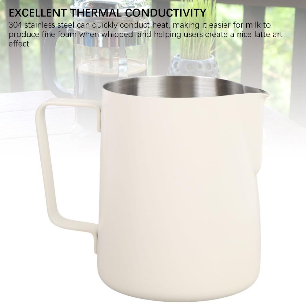 With Scale Milk Frothing Pitcher 304 Stainless Steel Latte Art Frothing Cup  Coffee Preparation