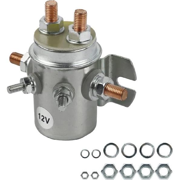 Starter Relay Solenoid Continuous Duty 6 Pin 12V for Marine for Golf Cart Winch Motor Autocrane Industrial Marine