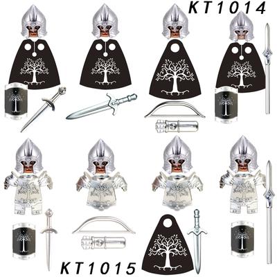 1PCS LOTR Żołnierz Orki Armia Figurki Zbroja Strażnik Wojownik Łucznik Średniowieczny Dol Amroth Rycerze Klocki Klocki Zabawki Prezenty