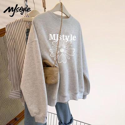MJ STYLE Damen Langarm-Pullover-Sweatshirt mit entspannter Passform