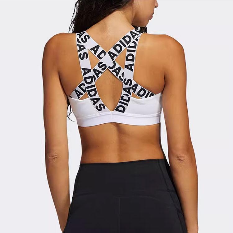 adidas Logo Print Medium Intensity Quick Dry Fitness Sports Underwear Women Underwear White H56337