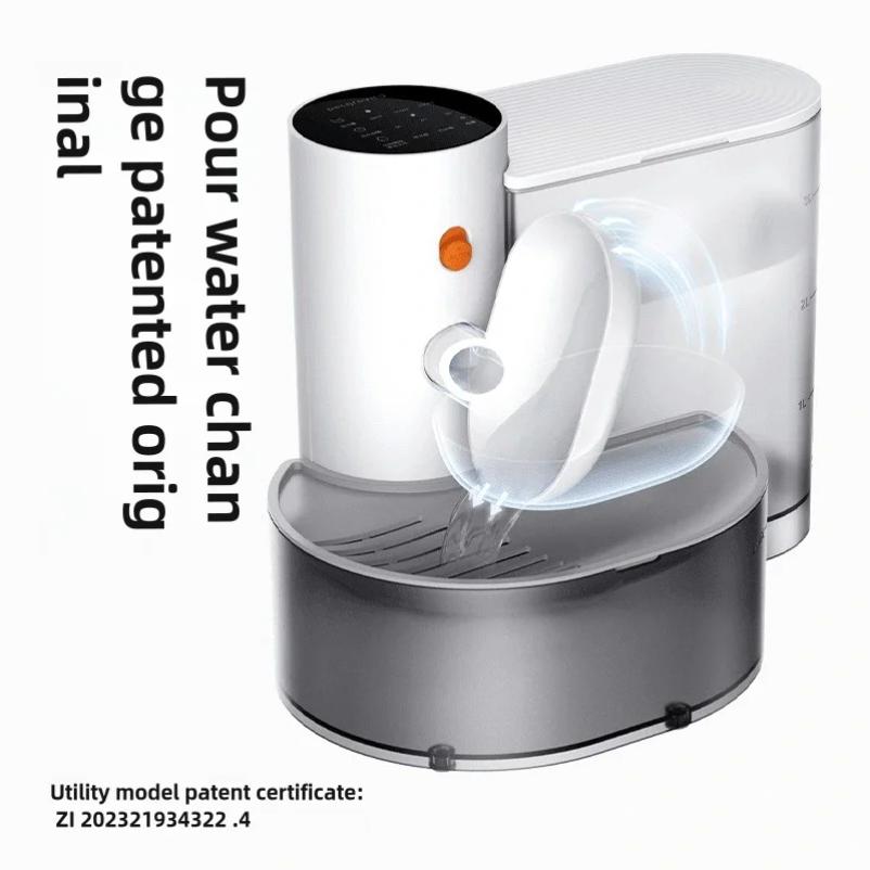 Pet water dispenser, dog and cat water dispenser, dumping cat water dispenser, running water charging automatic water feeder