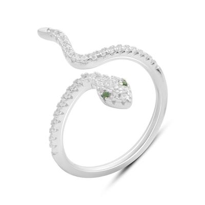 Silver Ring with Cubic Zirconia, Product Weight 2.57 G (2176992)