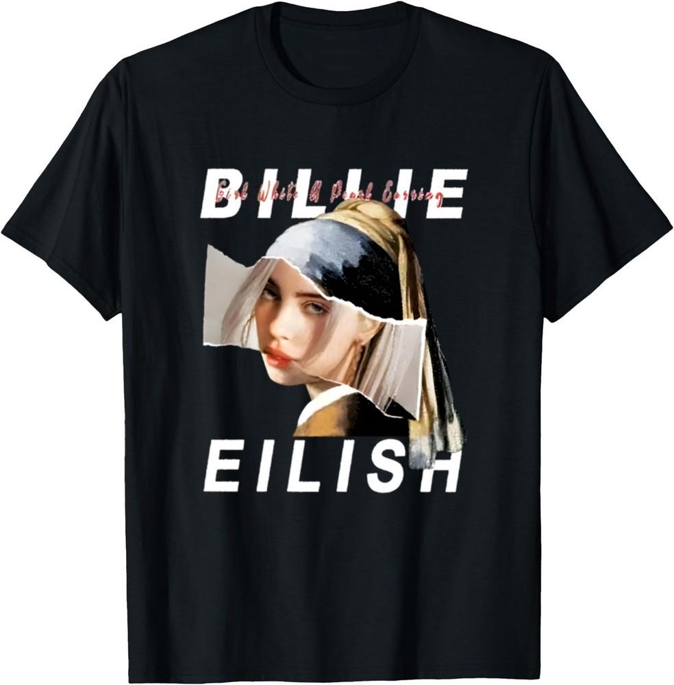 Футболка Billie Eilish Music Tour Q07 Семейный Фан Billie Футболка Подарок для Фанатов Унисекс Футболка XL