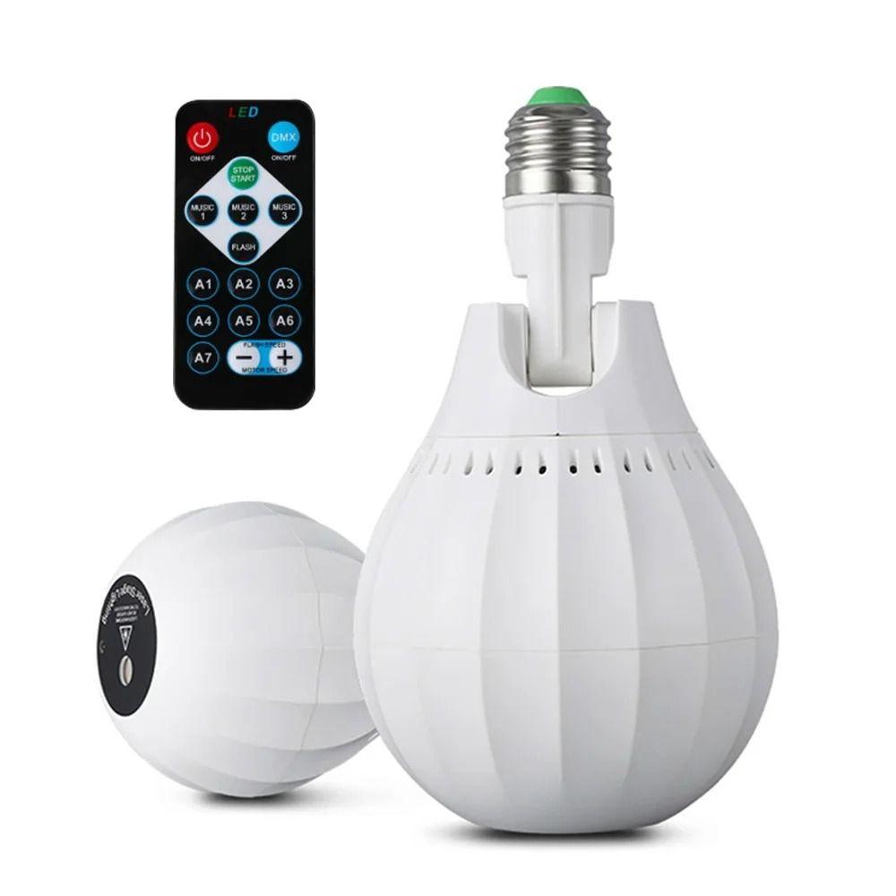 

Вращающийся сценический светильник E27 красный зеленый стробоскопический светильник для украшения дома DJ Disco Light Christmas