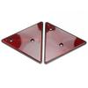 2/1PCS Red Triangle Rear Reflectors Safety Screw Fit for Gate Posts Trailer Motorcycle Caravan - Reflective Visibility Enhancer