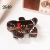 Exquisite Gift for Friends Christmas Hair Claw Clip Women, Acrylic Festive Accessories with Elk Santa Snowflake Durable Clips Patterns, Non