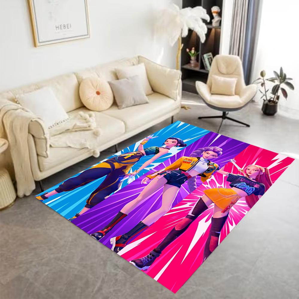 Futuristic Fashion Icons Area Rug Perfect for Hallway Outdoor Decorate room Entryway Antislip Carpet Decorate Offices