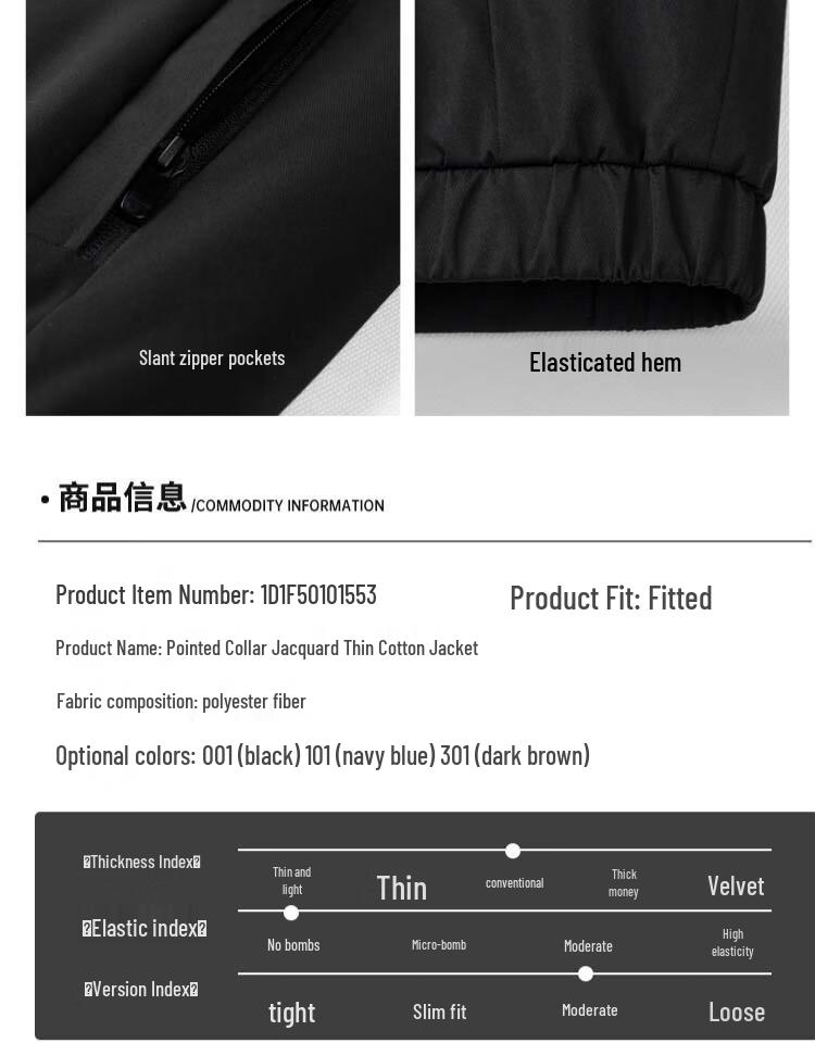 SEPTWOLVES Men's Versatile Warm Thin Cotton Jacket