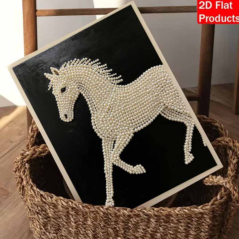 5D DIY Pearl Diamond Painting Kit Horse Full Drill Embroidery Mosaic Art Home Wall Decor Gift