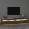 Vidaxl Szafka Pod Tv Z Oświetleniem Led, Przydymiony Dąb, 240X35X40 Cm