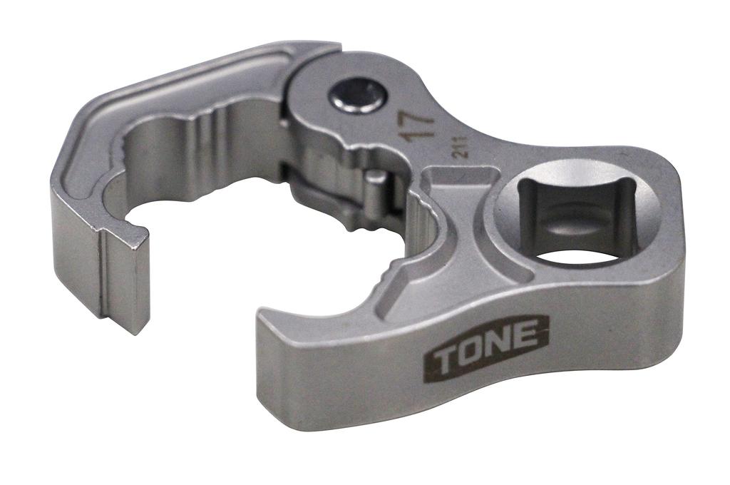 TONE Quick Open Crowfoot Wrench 3QCF-17, 9.5mm (3/8") Drive, 17mm Hex Size