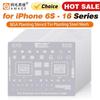 QIANLI MEGA-IDEA Black BGA Reballing Stencil Multifunction Universal Net for iPhone 6-17 Pro Max Planting Tin Steel Mesh Tools