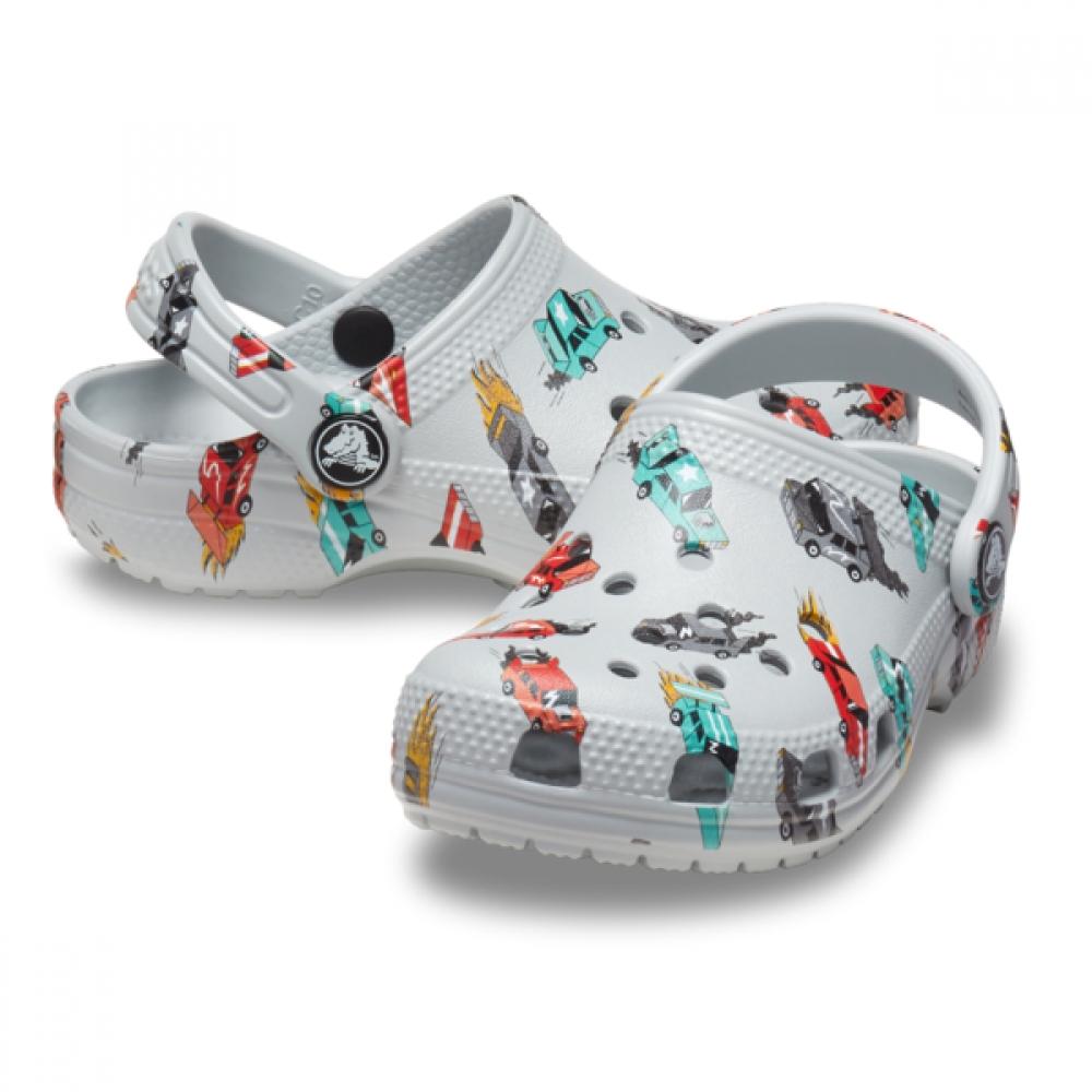 Crocs Kids Classic Race Car Graphic Clog Toddler 210992 1nn C5(120)