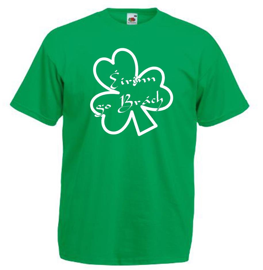 Adults Ireland Eirinn Go Brach Irish StPatricks Day Shamrock Unisex TShirt 2XL