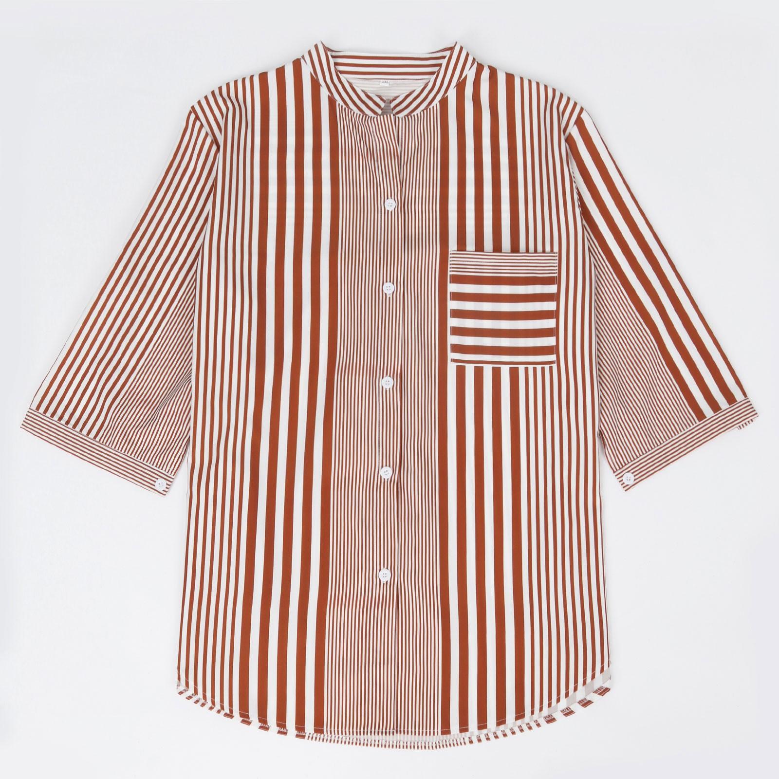 

Женская футболка больших размеров с v-образным вырезом в полоску и принтом в три четверти свободного кроя, блузка XL