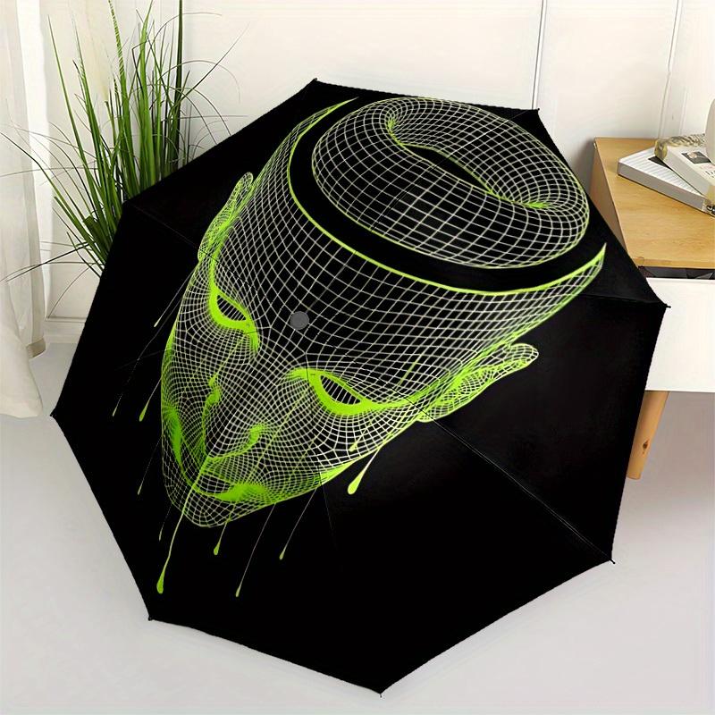 1pc Wireframe Head Design Automatic Opening/closing Umbrella with Auto Open/Close, Windproof, Foldable Sunshade yy250811179